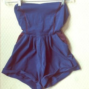 Halter romper/shorts jumpsuit w pockets. NWT!